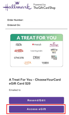 Hallmark Gift Card Greetings